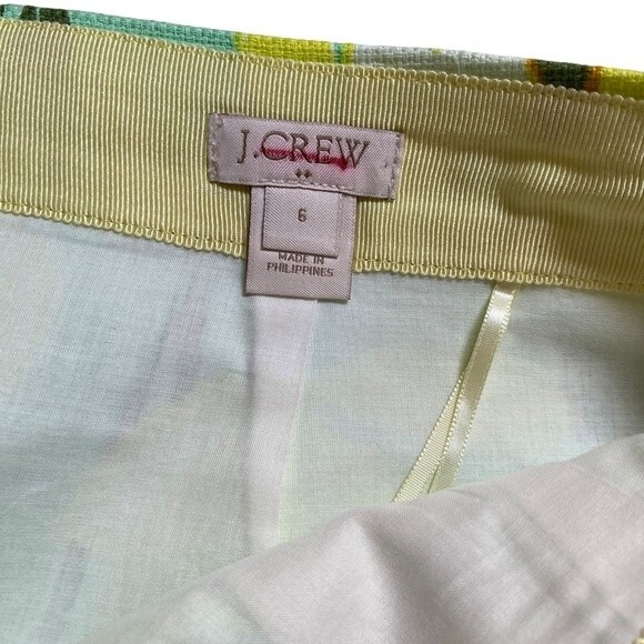 J‎ Crew Womens Size 6 Floral Straight Above Knee Pencil Skirt Yellow and Blue - Picture 3 of 14